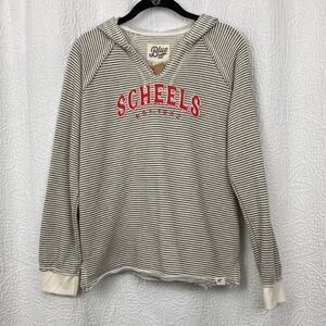 Blue 84 Scheels Striped Hoodie with Red Lettering NWT sz Large